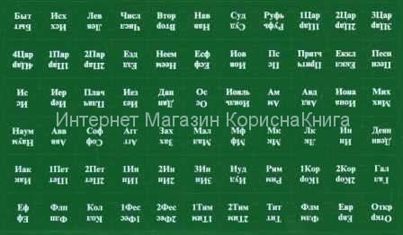 Указатели книг Библии (индексы) Одноцветные Зеленый фон купить в  Христианский магазин КориснаКнига