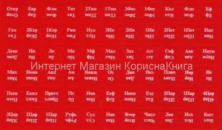 Указатели книг Библии (индексы) Одноцветные, красный фон купить в  Христианский магазин КориснаКнига